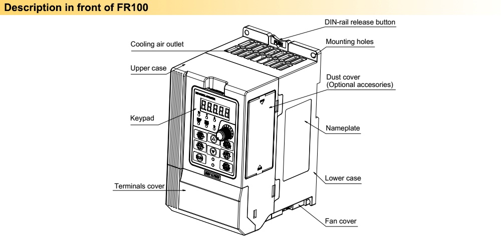 Mô tả Biến tần Frecon FR100-2S-0.2B